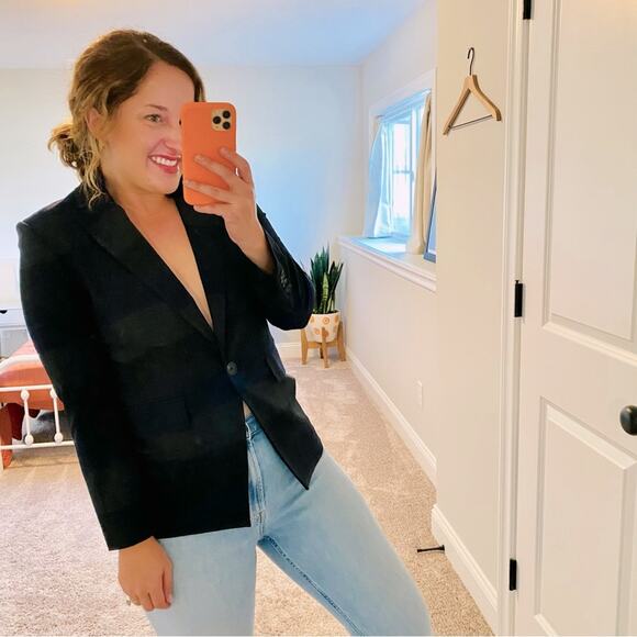 Veronica Beard Blue Gray Striped Dickey Blazer Jacket 2 - Picture 1 of 14